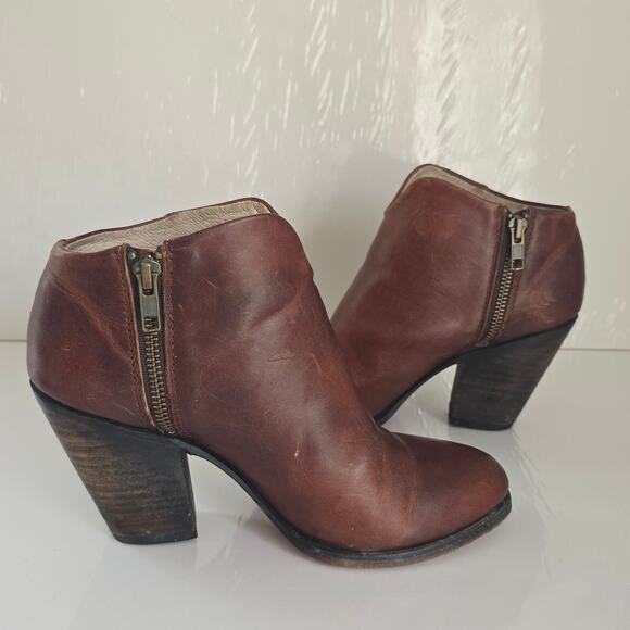Freebird by Steven Womens 8 Detroit Brown Distressed Leather Booties Festival - Picture 8 of 15